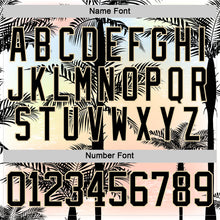 Load image into Gallery viewer, Custom Black Pink Cream-Silver 3D Pattern Gradient Hawaii Tropical Palm Trees Hockey Lace Neck Jersey
