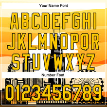 Загрузить изображение в средство просмотра галереи, Custom Yellow Black-White Chicago Illinois Cityscape Landmark City Symbol Authentic Baseball Jersey
