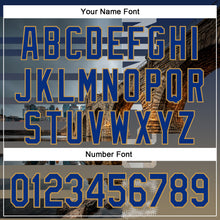 Charger l'image dans la galerie, Custom Blue Royal Gray-Old Gold Minnesota Stone Bridge Landmark City Symbol Authentic Baseball Jersey
