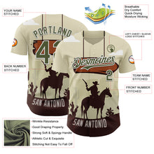 Загрузить изображение в средство просмотра галереи, Custom Cream Olive-White San Antonio Texas Western Cowboy City Symbol Authentic Baseball Jersey
