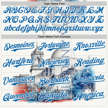 Charger l'image dans la galerie, Custom Gray Blue-White San Antonio Texas Mission San Jose Landmark City Symbol Authentic Baseball Jersey
