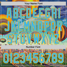 Charger l'image dans la galerie, Custom Blue Sky Blue-Yellow Dallas Texas Cityscape Skyline City Symbol Authentic Baseball Jersey
