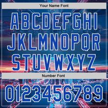 Load image into Gallery viewer, Custom Blue Thunder Blue-White Chicago Illinois Cityscape Skyline City Symbol Authentic Baseball Jersey
