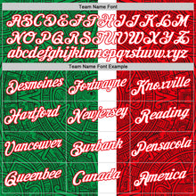 Laden Sie das Bild in den Galerie-Viewer, Custom Kelly Green White-Fire Red Mexico Tribal Performance T-Shirt
