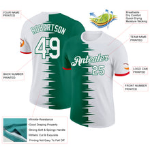 Загрузить изображение в средство просмотра галереи, Custom Kelly Green White-Fire Red Mexico Performance T-Shirt
