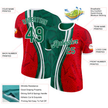 Laden Sie das Bild in den Galerie-Viewer, Custom Kelly Green Fire Red-White Mexico Snake Python Print Performance T-Shirt
