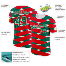 Laden Sie das Bild in den Galerie-Viewer, Custom Fire Red Kelly Green-White Mexico Performance T-Shirt
