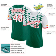 Загрузить изображение в средство просмотра галереи, Custom Kelly Green White-Fire Red Mexico Snake Python Print Performance T-Shirt
