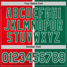 Laden Sie das Bild in den Galerie-Viewer, Custom Fire Red Kelly Green-White Mexico Tribal Performance T-Shirt
