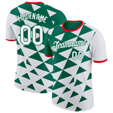 Charger l'image dans la galerie, Custom White Kelly Green-Fire Red Mexico Performance T-Shirt
