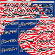 Load image into Gallery viewer, Custom Royal Fire Red White-Black South Korea Tiger Stripe Performance T-Shirt
