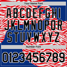 Load image into Gallery viewer, Custom Royal Fire Red White-Black South Korea Tiger Stripe Performance T-Shirt
