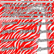 Load image into Gallery viewer, Custom Red White-Black South Korea Tiger Stripe Performance T-Shirt
