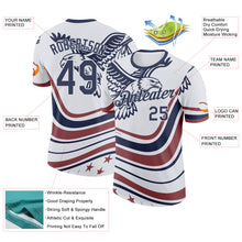 Laden Sie das Bild in den Galerie-Viewer, Custom White Blue-Red USA Eagle And Star Performance T-Shirt
