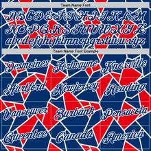 Charger l'image dans la galerie, Custom US Navy Blue Red-White American Abstract Geometric Shape Performance T-Shirt

