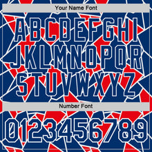 Charger l'image dans la galerie, Custom US Navy Blue Red-White American Abstract Geometric Shape Performance T-Shirt
