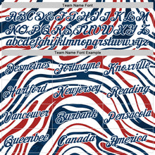 Load image into Gallery viewer, Custom White Blue-Red American Abstract Liquid Performance T-Shirt
