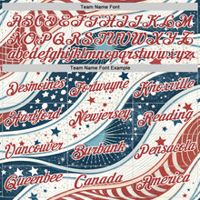 Laden Sie das Bild in den Galerie-Viewer, Custom White Red-Blue American Star Performance T-Shirt
