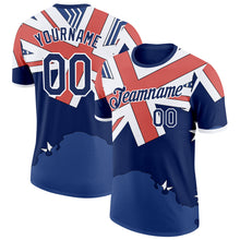 Charger l'image dans la galerie, Custom Blue Navy Red-White Australian Flag Performance T-Shirt
