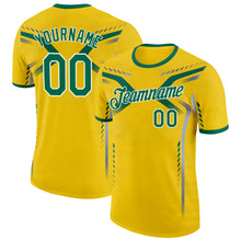 Laden Sie das Bild in den Galerie-Viewer, Custom Yellow Green-White Australian Performance T-Shirt
