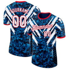 Load image into Gallery viewer, Custom Blue White-Fire Red Slovakia Performance T-Shirt
