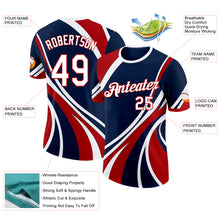 Load image into Gallery viewer, Custom Blue White-Red USA Flag Performance T-Shirt
