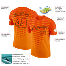 Load image into Gallery viewer, Custom Orange Black Netherlands Line Performance T-Shirt
