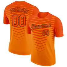 Load image into Gallery viewer, Custom Orange Black Netherlands Line Performance T-Shirt
