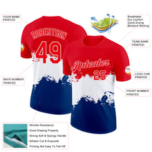 Load image into Gallery viewer, Custom Fire Red White-Blue Netherlands Performance T-Shirt
