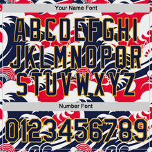 Laden Sie das Bild in den Galerie-Viewer, Custom White Navy Red-Gold Netherlands Waves Performance T-Shirt
