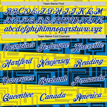 Laden Sie das Bild in den Galerie-Viewer, Custom Light Yellow Royal Blue-White Ukraine Abstract Pattern Performance T-Shirt
