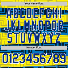 Laden Sie das Bild in den Galerie-Viewer, Custom Light Yellow Royal Blue-White Ukraine Abstract Pattern Performance T-Shirt
