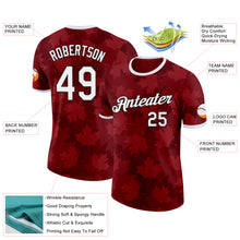 Загрузить изображение в средство просмотра галереи, Custom Red White-Black Canada Maple Leaf Performance T-Shirt
