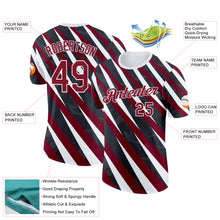 Charger l'image dans la galerie, Custom Black Crimson-White Canada Line Performance T-Shirt
