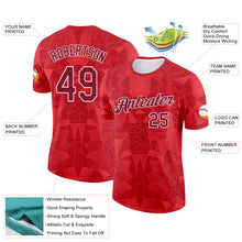 Laden Sie das Bild in den Galerie-Viewer, Custom Red Crimson-White Canada Geometric Shape Performance T-Shirt
