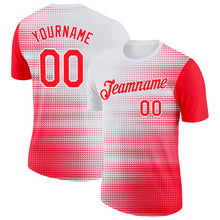 Laden Sie das Bild in den Galerie-Viewer, Custom White Red Canada Round Performance T-Shirt
