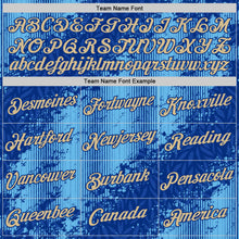 Charger l'image dans la galerie, Custom Blue Vegas Gold-Royal Italy Line Splash Performance T-Shirt
