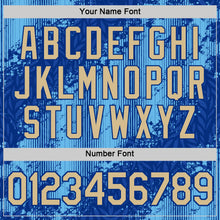 Charger l'image dans la galerie, Custom Blue Vegas Gold-Royal Italy Line Splash Performance T-Shirt
