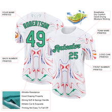 Загрузить изображение в средство просмотра галереи, Custom White Green Red Blue-Black Italy Liquid Fluid Performance T-Shirt
