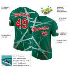 Charger l'image dans la galerie, Custom Kelly Green Fire Red-White Italy Line Performance T-Shirt
