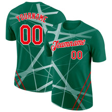 Charger l'image dans la galerie, Custom Kelly Green Fire Red-White Italy Line Performance T-Shirt
