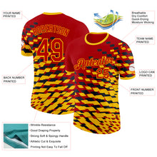 Load image into Gallery viewer, Custom Red Yellow-Black Belgium Geometric Performance T-Shirt
