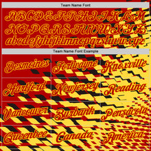 Load image into Gallery viewer, Custom Red Yellow-Black Belgium Geometric Performance T-Shirt
