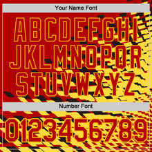 Load image into Gallery viewer, Custom Red Yellow-Black Belgium Geometric Performance T-Shirt
