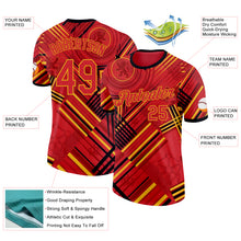Load image into Gallery viewer, Custom Red Yellow-Black Belgium Abstract Performance T-Shirt
