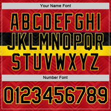 Load image into Gallery viewer, Custom Red Black-Yellow Belgium Performance T-Shirt
