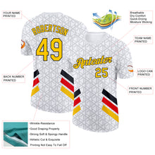 Load image into Gallery viewer, Custom White Yellow Red Gray-Black Germany Geometric Performance T-Shirt
