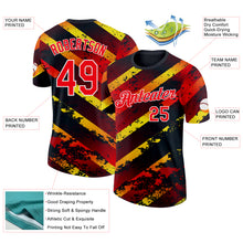 Загрузить изображение в средство просмотра галереи, Custom Black Fire Red Yellow-White Germany Splash Performance T-Shirt
