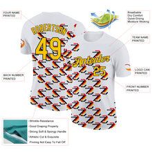 Load image into Gallery viewer, Custom White Yellow Red-Black Germany Geometric Performance T-Shirt
