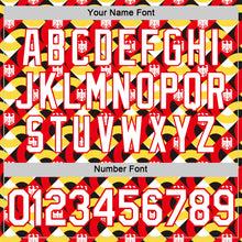 Load image into Gallery viewer, Custom White Fire Red Yellow-Black Germany Abstract Geometric Performance T-Shirt
